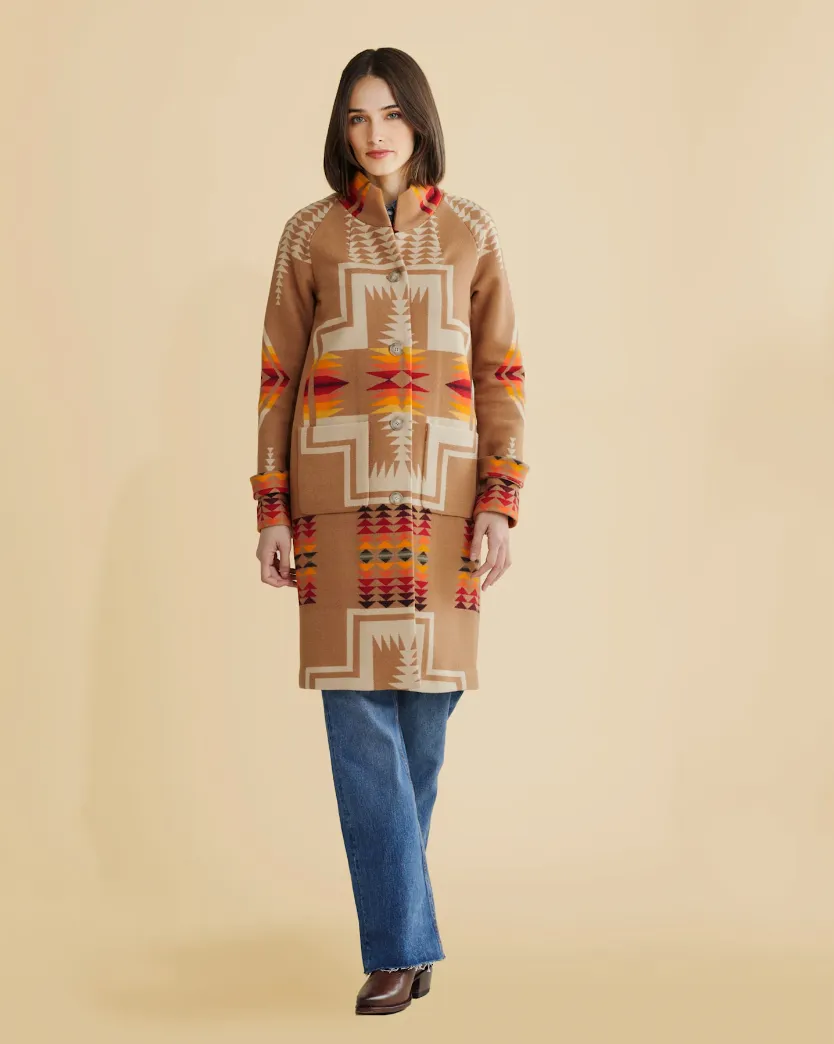 1930's Archive Coat<br>Tan Harding Jacquard
