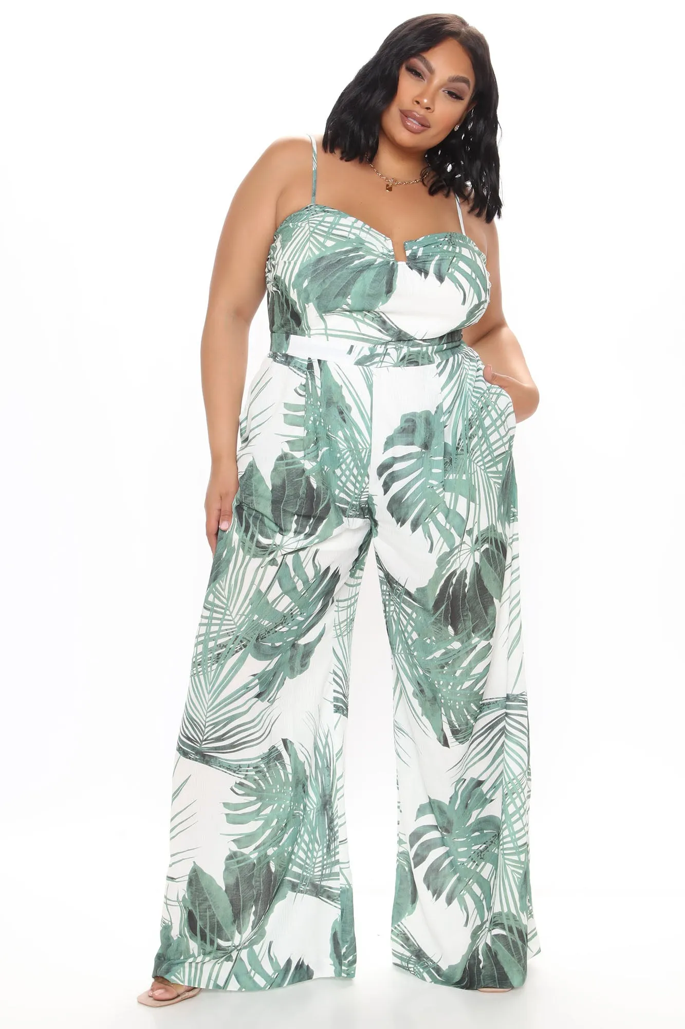Barbados Babe Jumpsuit - Green/combo