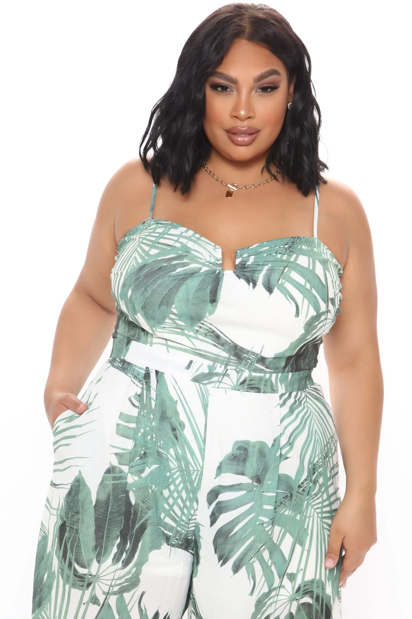 Barbados Babe Jumpsuit - Green/combo