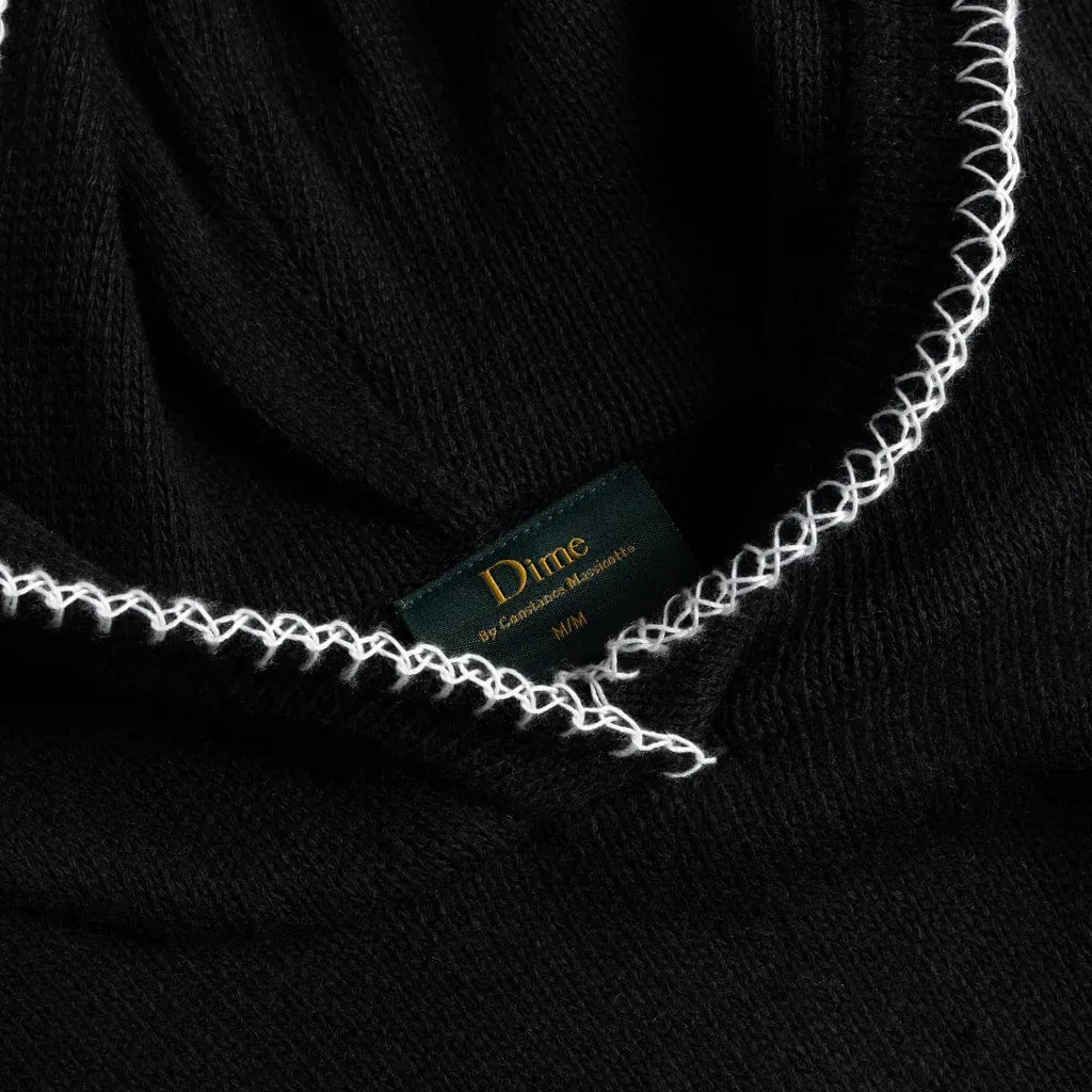 Dime MTL Hardcore Wool Hoodie Black