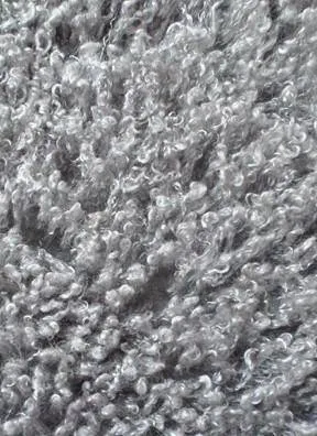 Gray Curly Faux Fur Photography Prop Rug