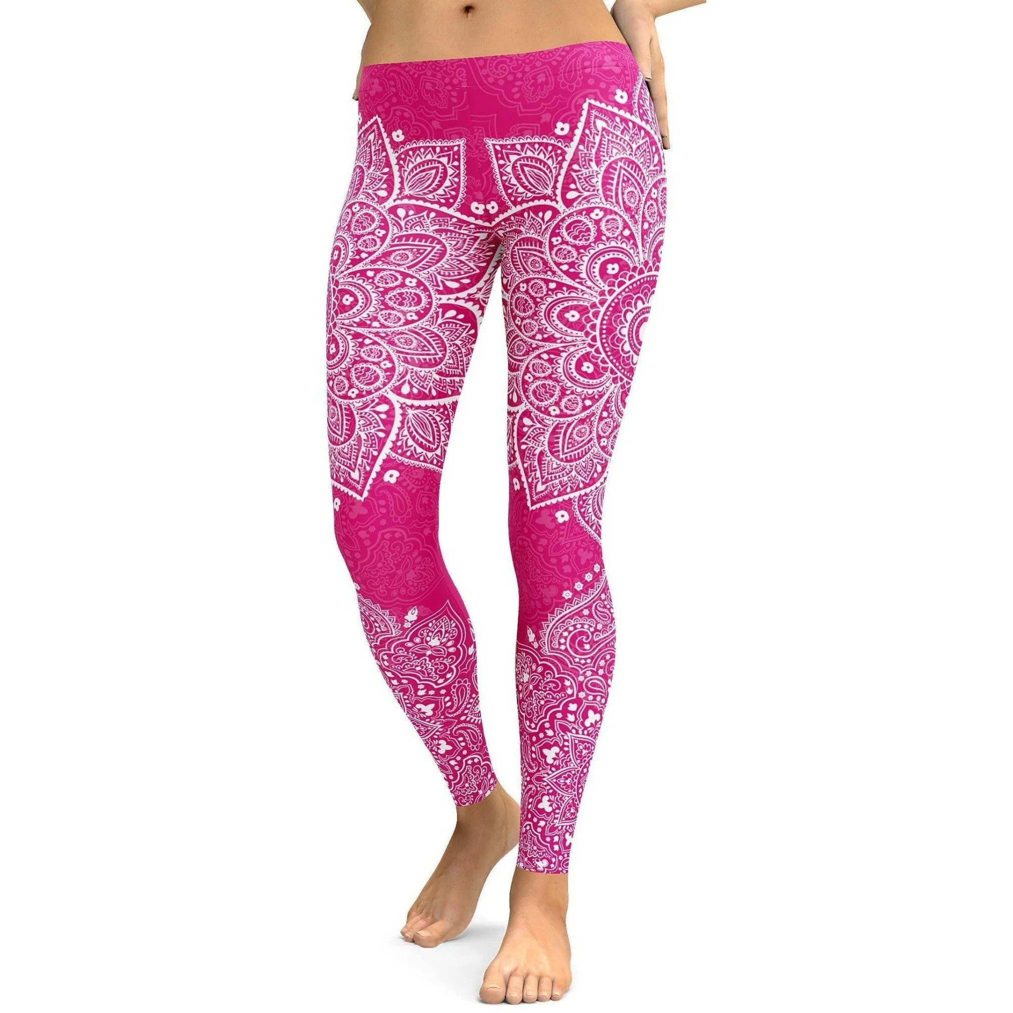 Hot Pink Mandala Leggings