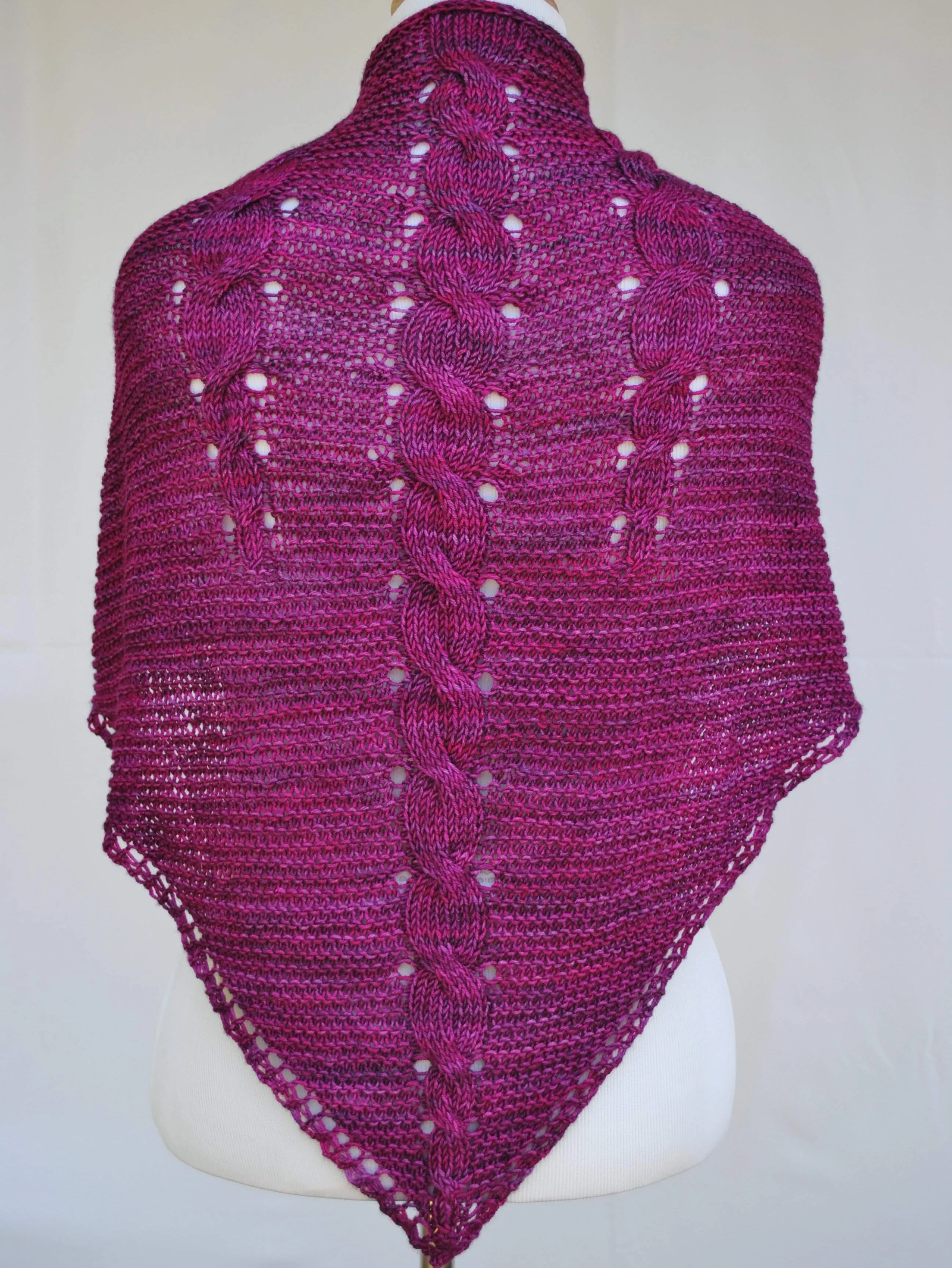Intrepid Ardor PDF Knitting Pattern for Cabled Shawl