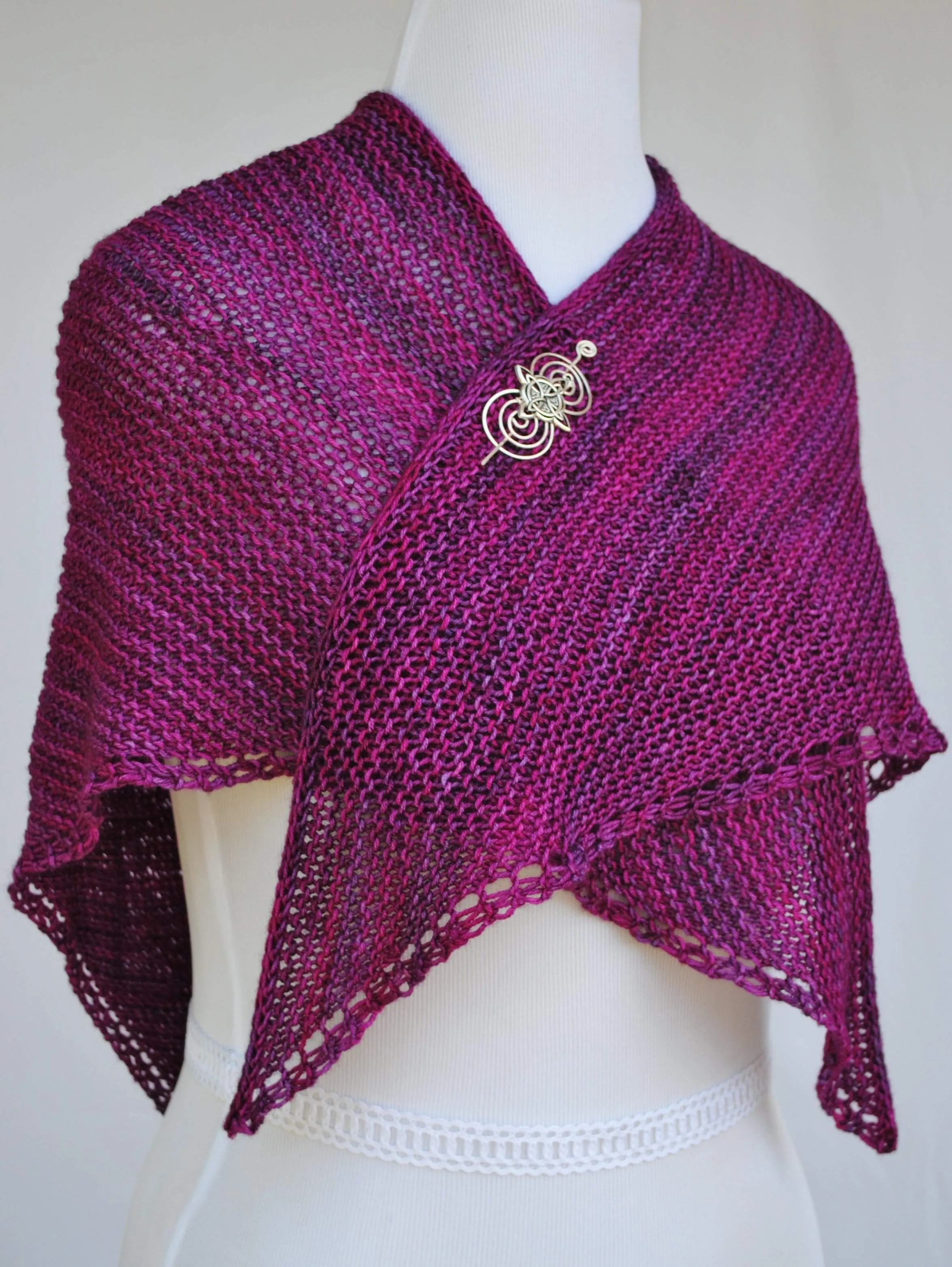 Intrepid Ardor PDF Knitting Pattern for Cabled Shawl