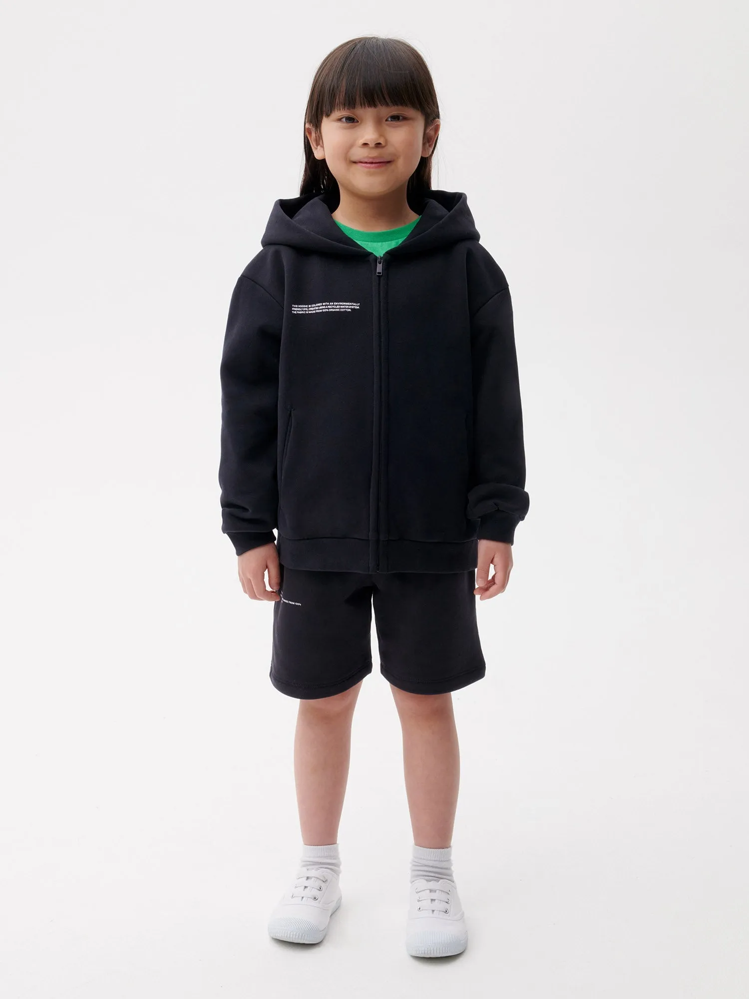 Kids' 365 Zipped Hoodie—black