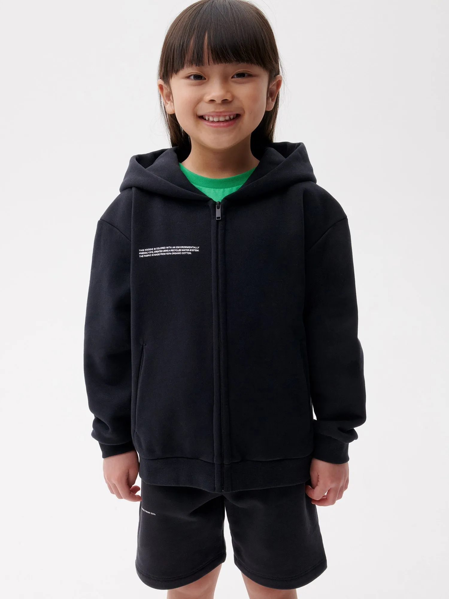 Kids' 365 Zipped Hoodie—black