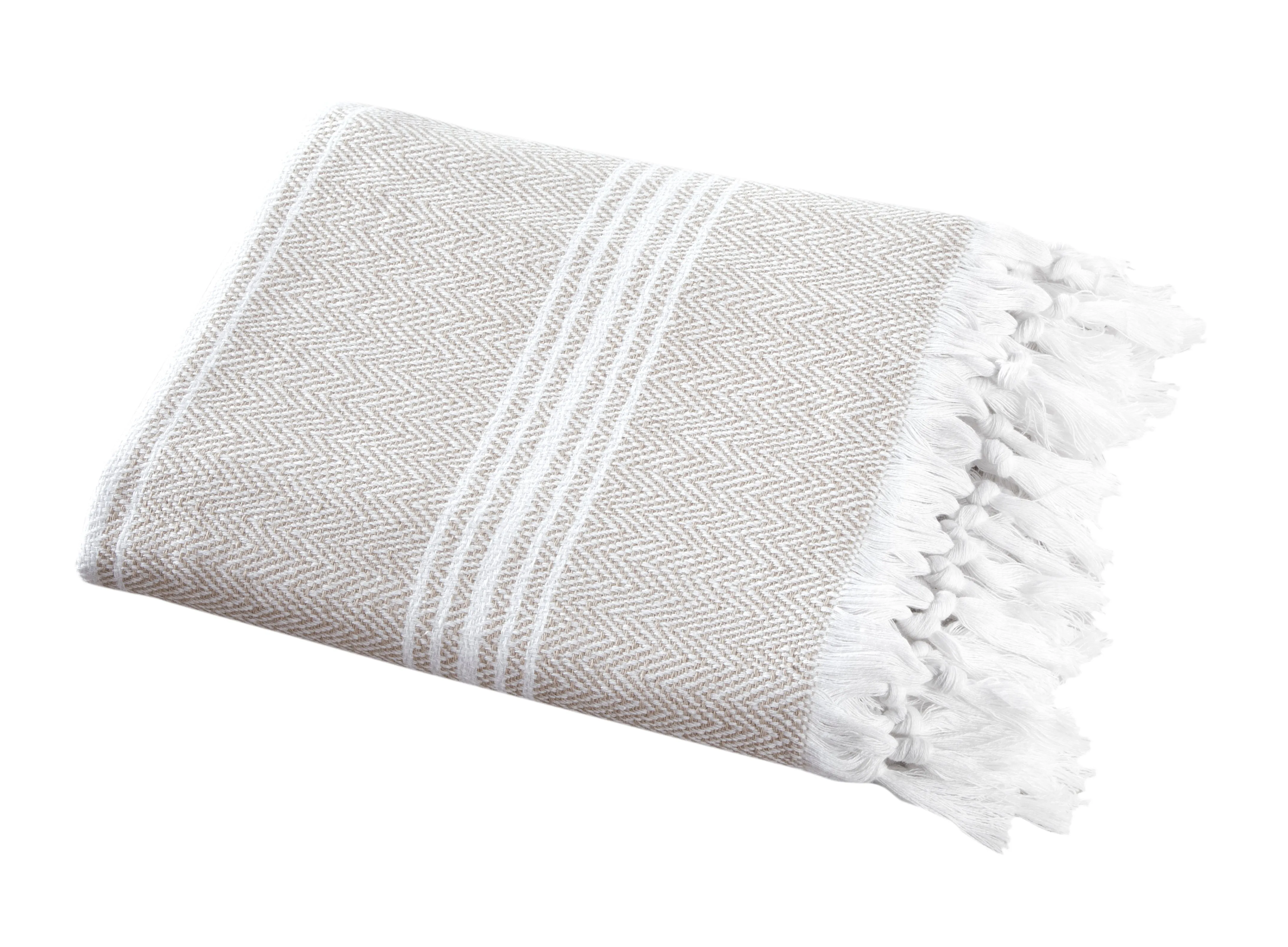 Luxury Thick Peshtemal Turkish Cotton Bath Sheet Towel - 40 X 70 - Hand Knotted