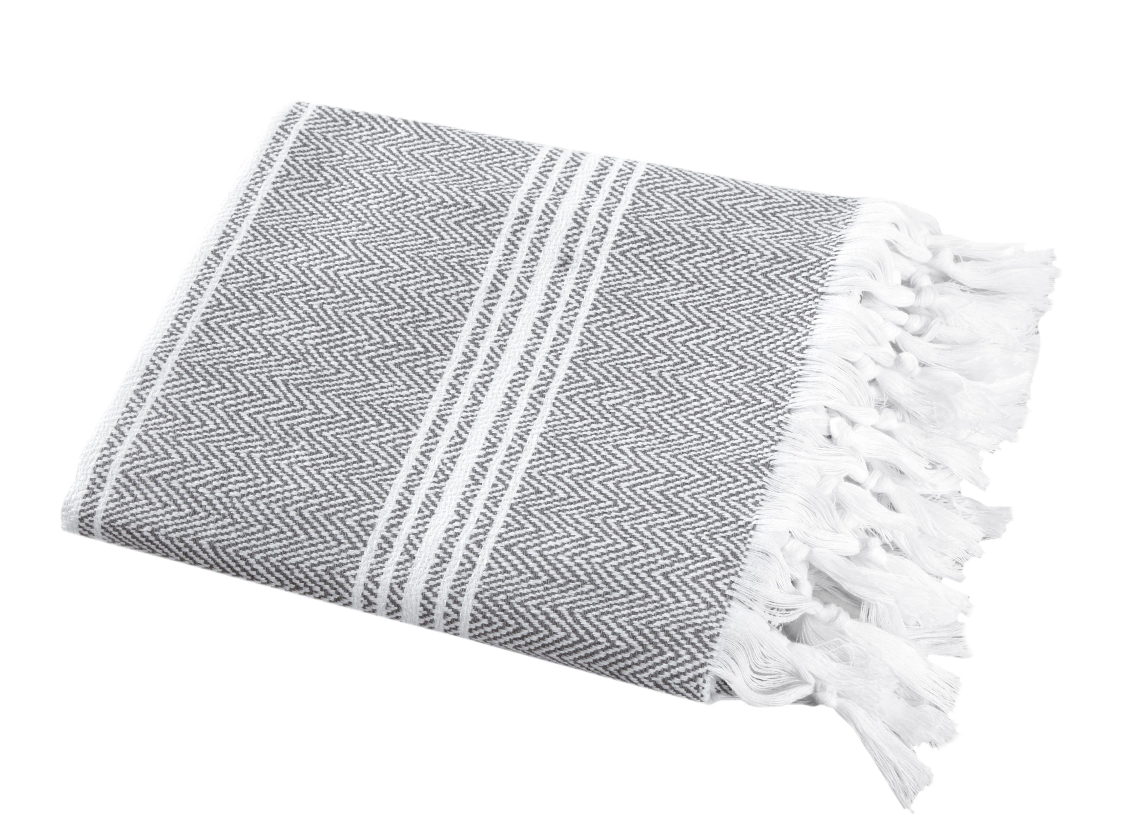 Luxury Thick Peshtemal Turkish Cotton Bath Sheet Towel - 40 X 70 - Hand Knotted