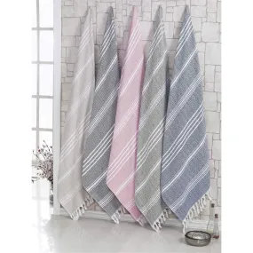 Luxury Thick Peshtemal Turkish Cotton Bath Sheet Towel - 40 X 70 - Hand Knotted