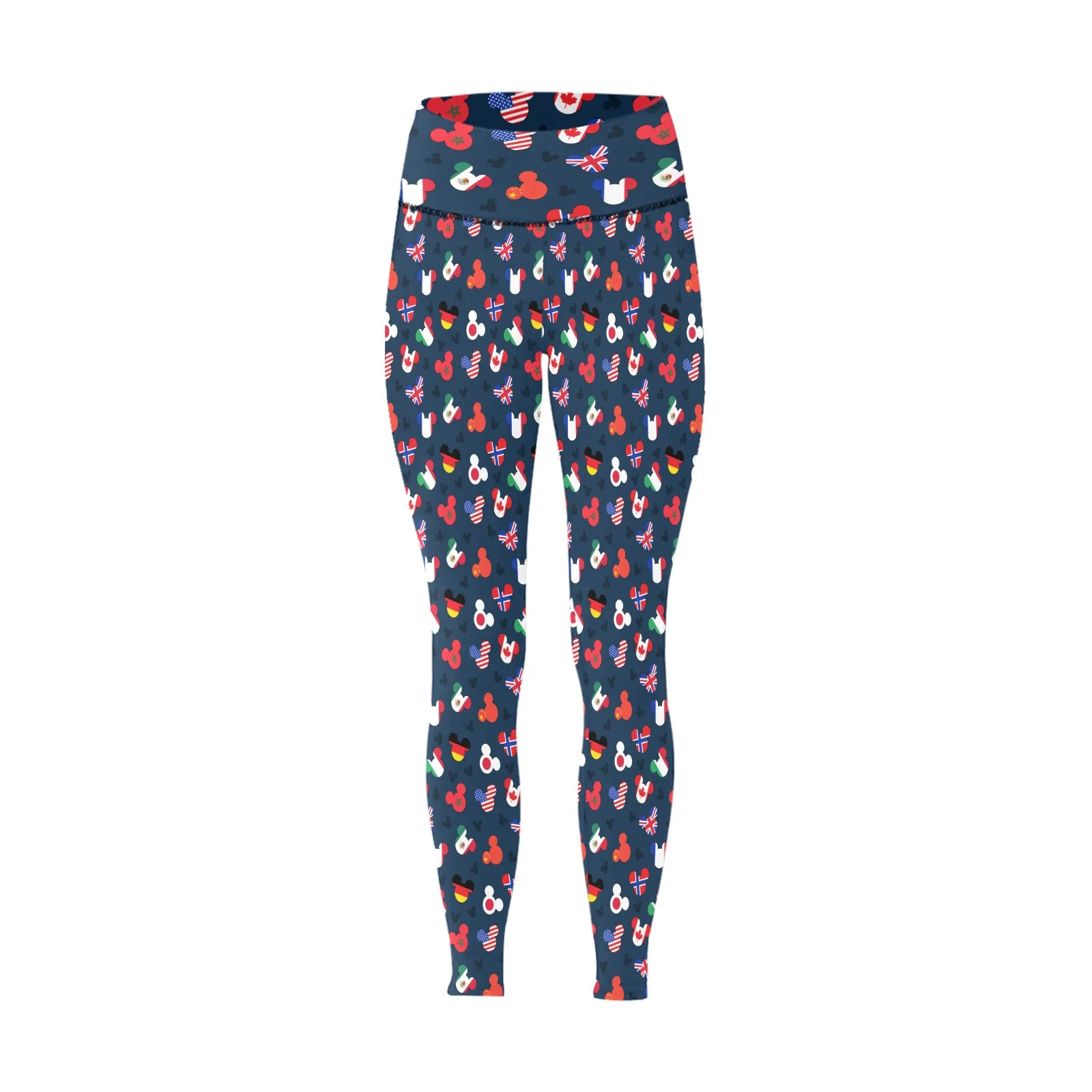 Mickey Flags Women's Athletic Leggings