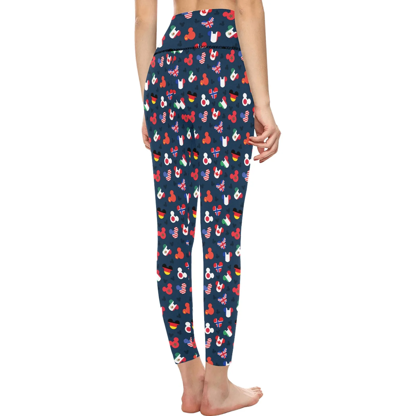 Mickey Flags Women's Athletic Leggings