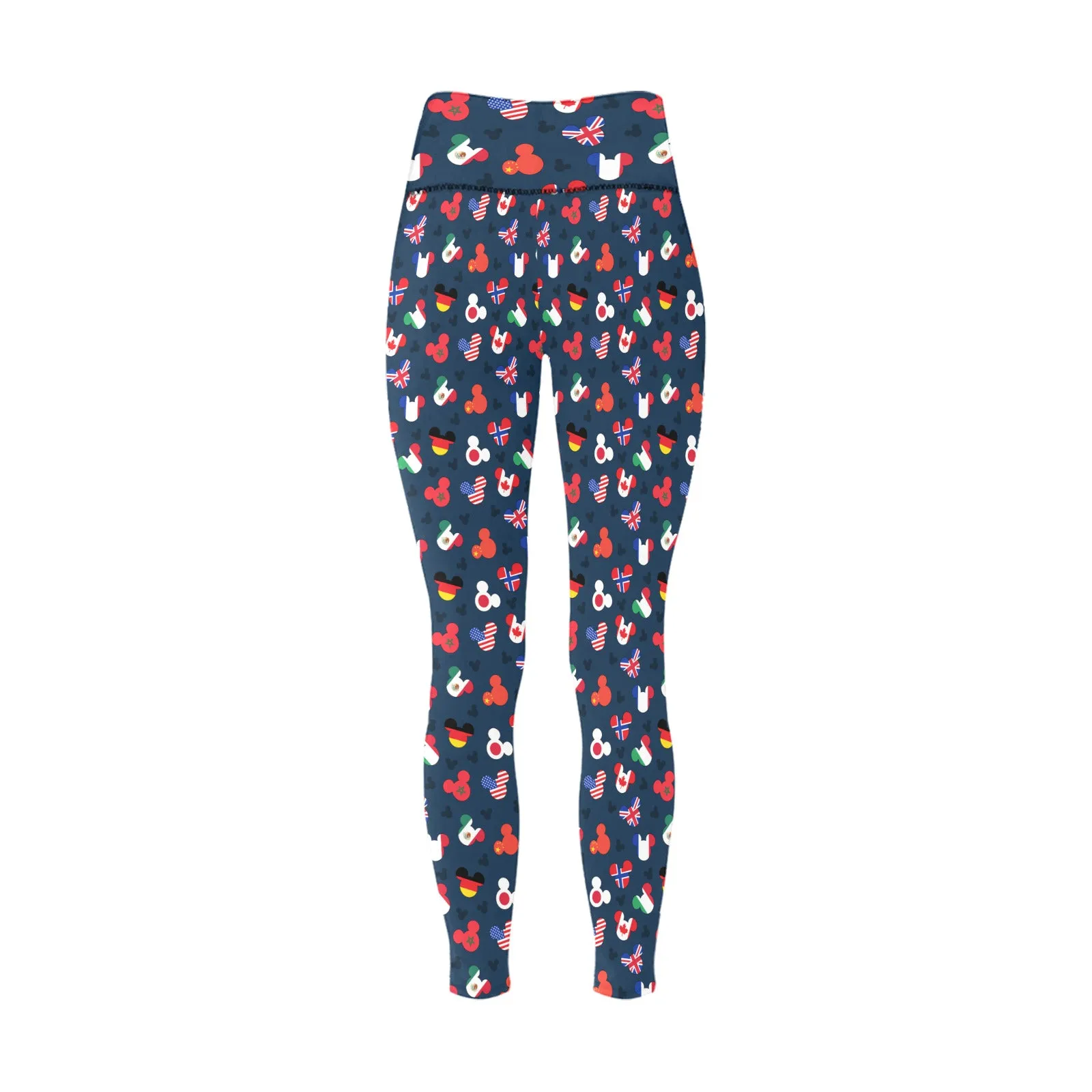 Mickey Flags Women's Athletic Leggings