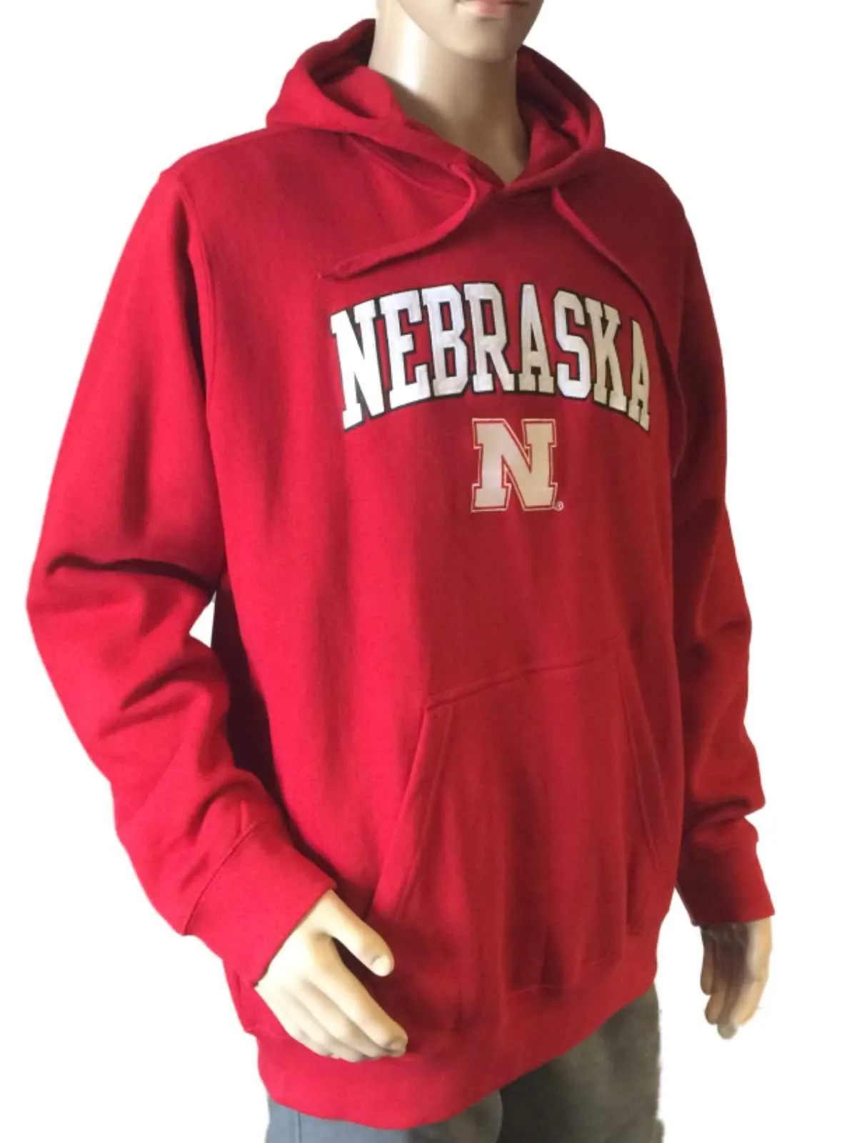 Nebraska Cornhuskers Genuine Stuff Team Embroidered Red Hoodie Sweatshirt