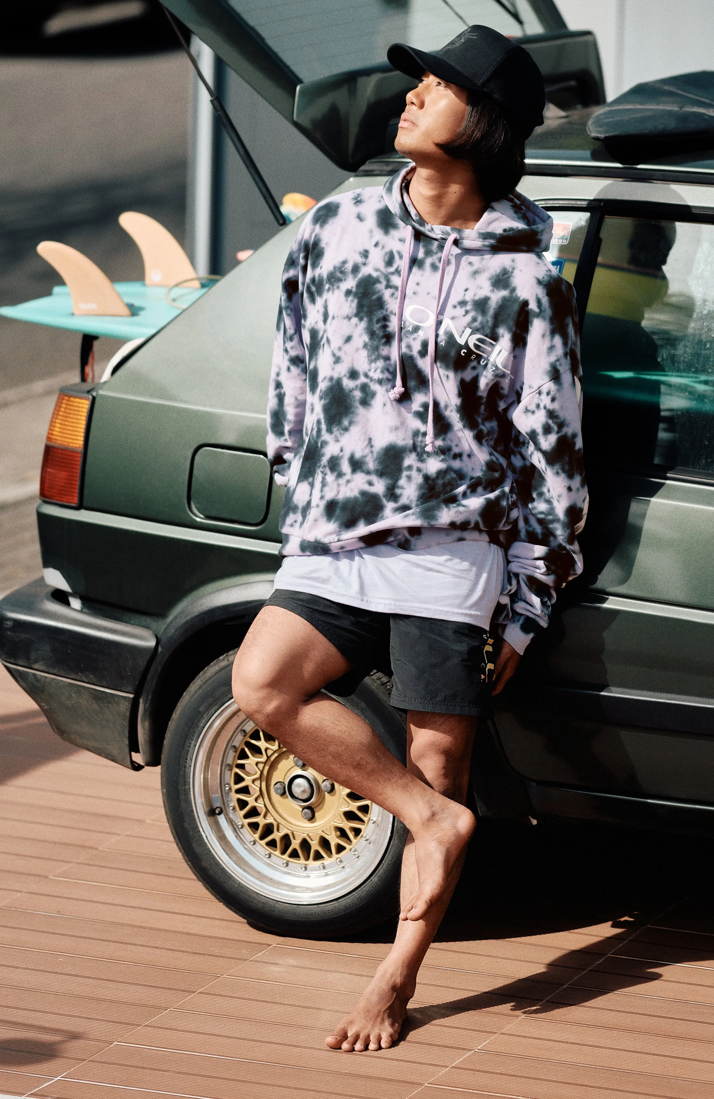 Oakes Hoodie | Grey Tie Dye