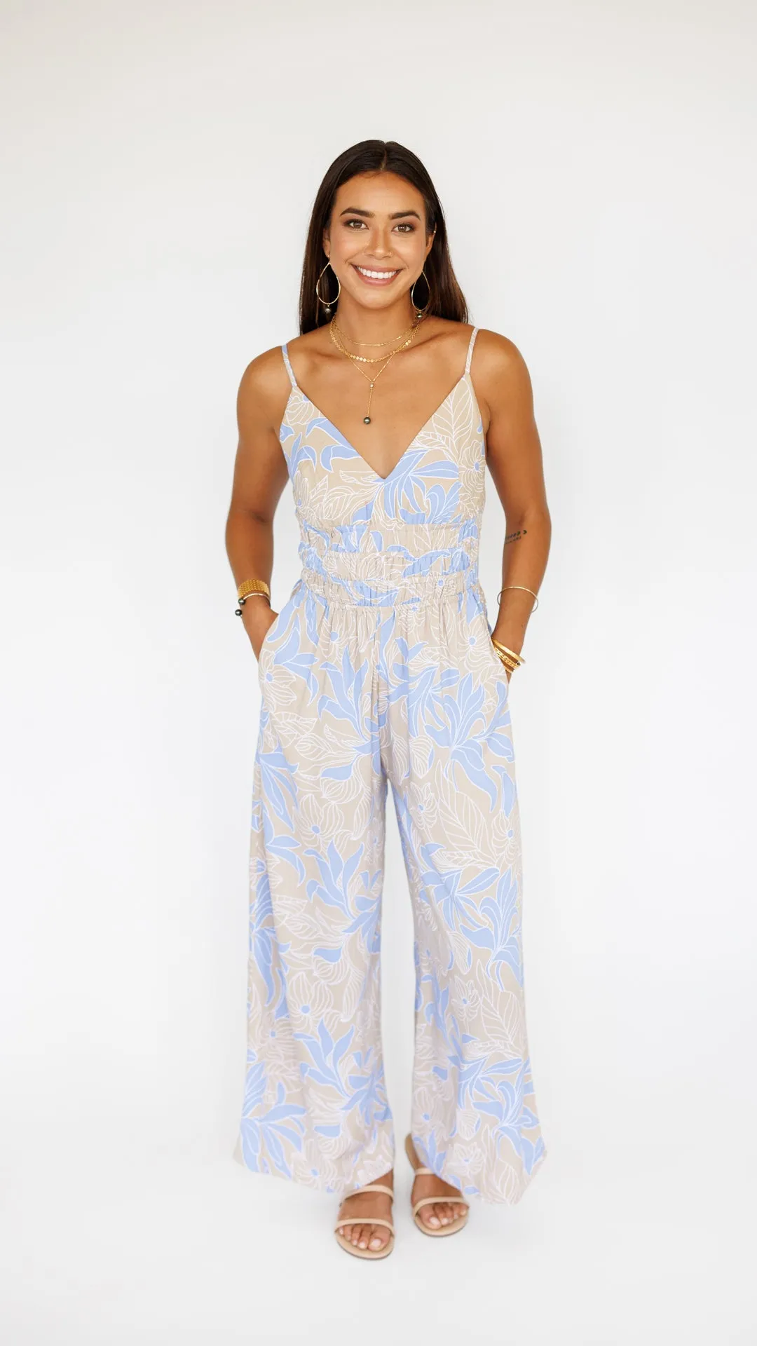 Opal Jumpsuit / Tropical Sky