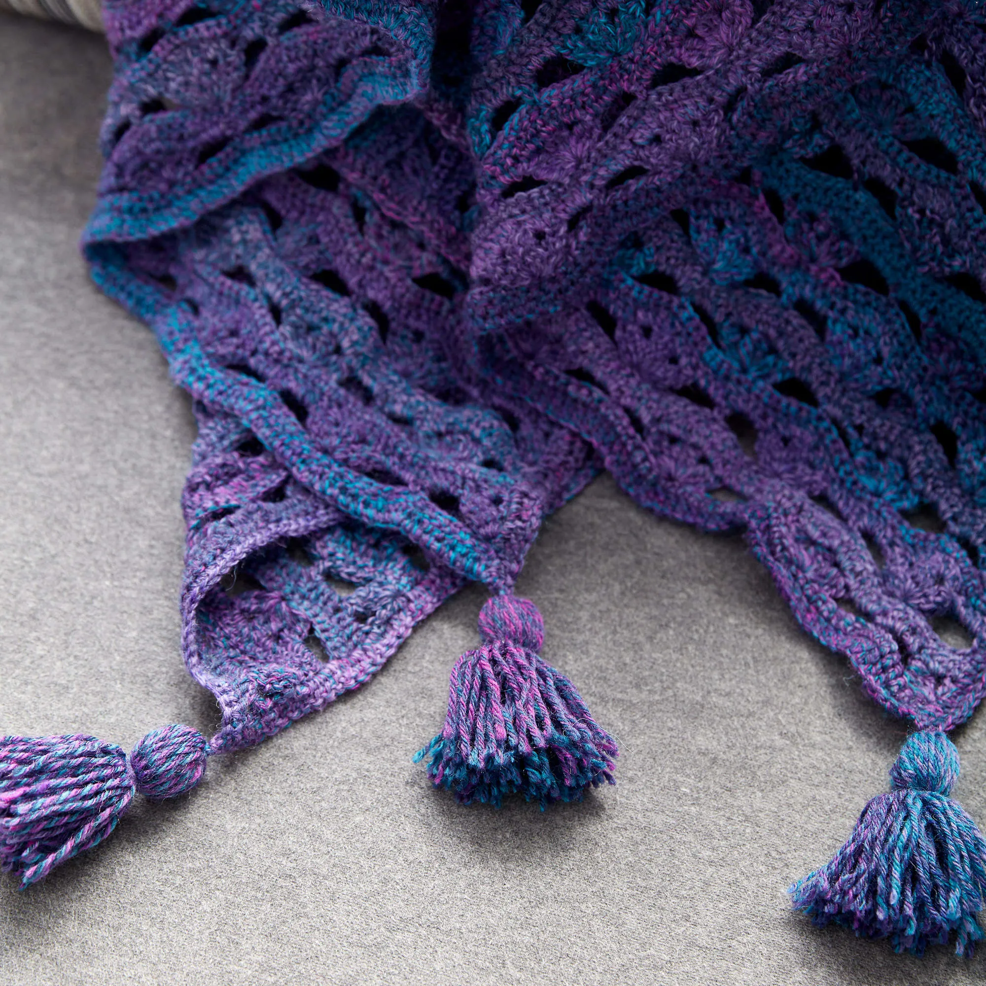 Patons Wrapped In Waves Crochet Blanket Shawl