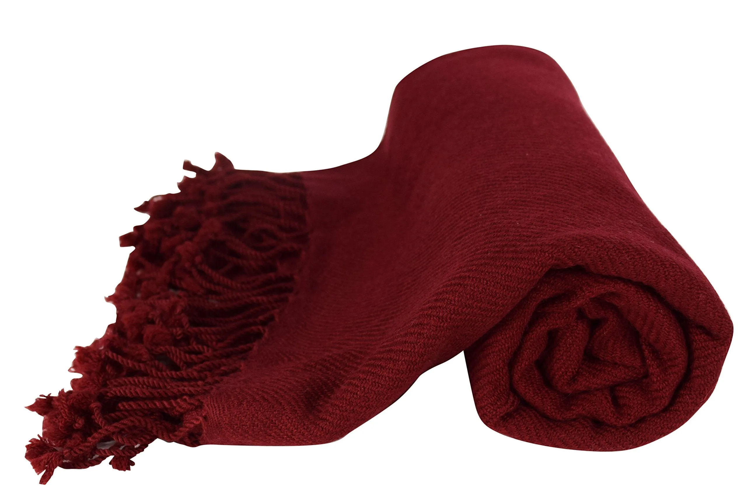 Peach Couture Home Collection Luxuriously Warm and Soft Cashmere Throw Blanket 50 x 60 in