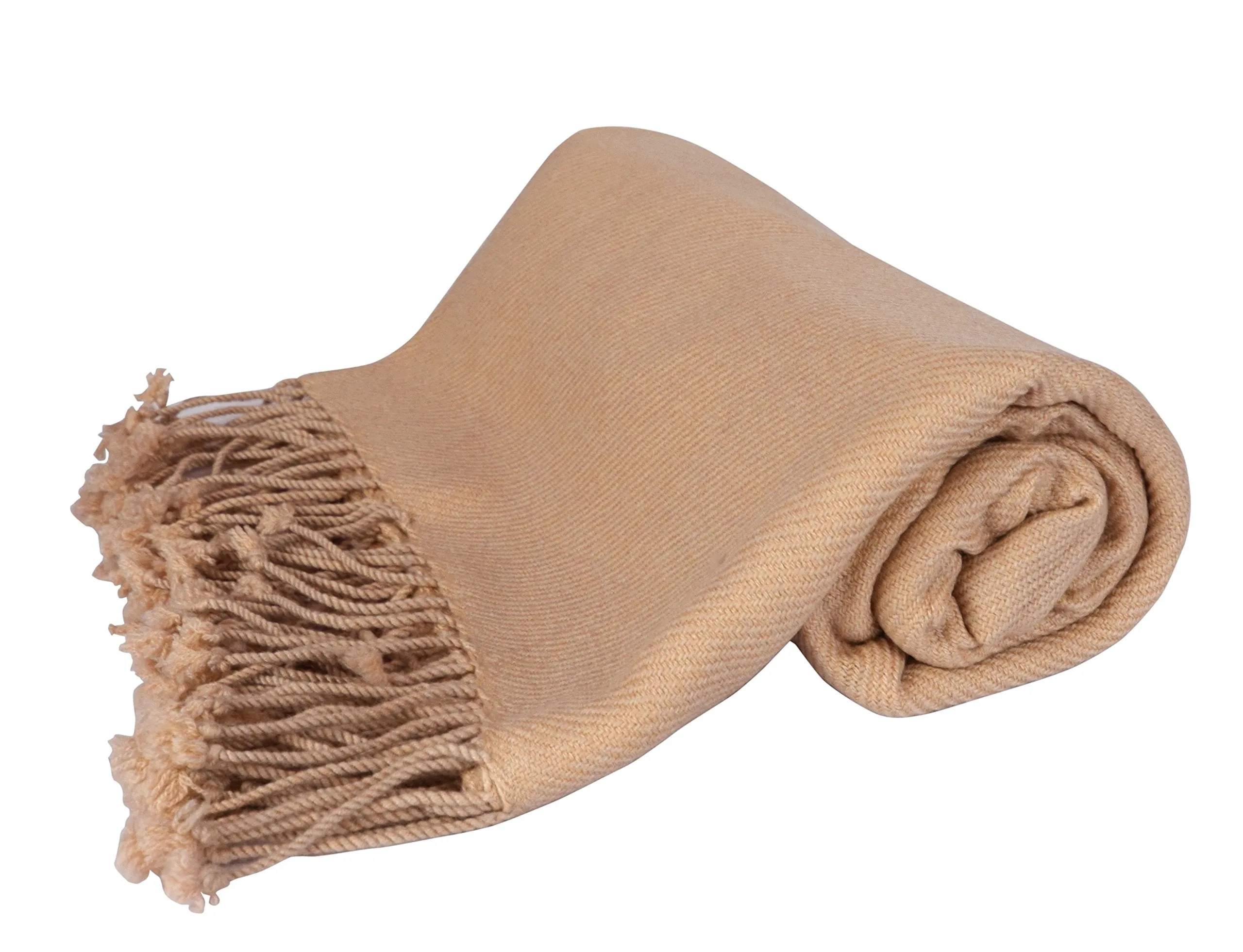 Peach Couture Home Collection Luxuriously Warm and Soft Cashmere Throw Blanket 50 x 60 in