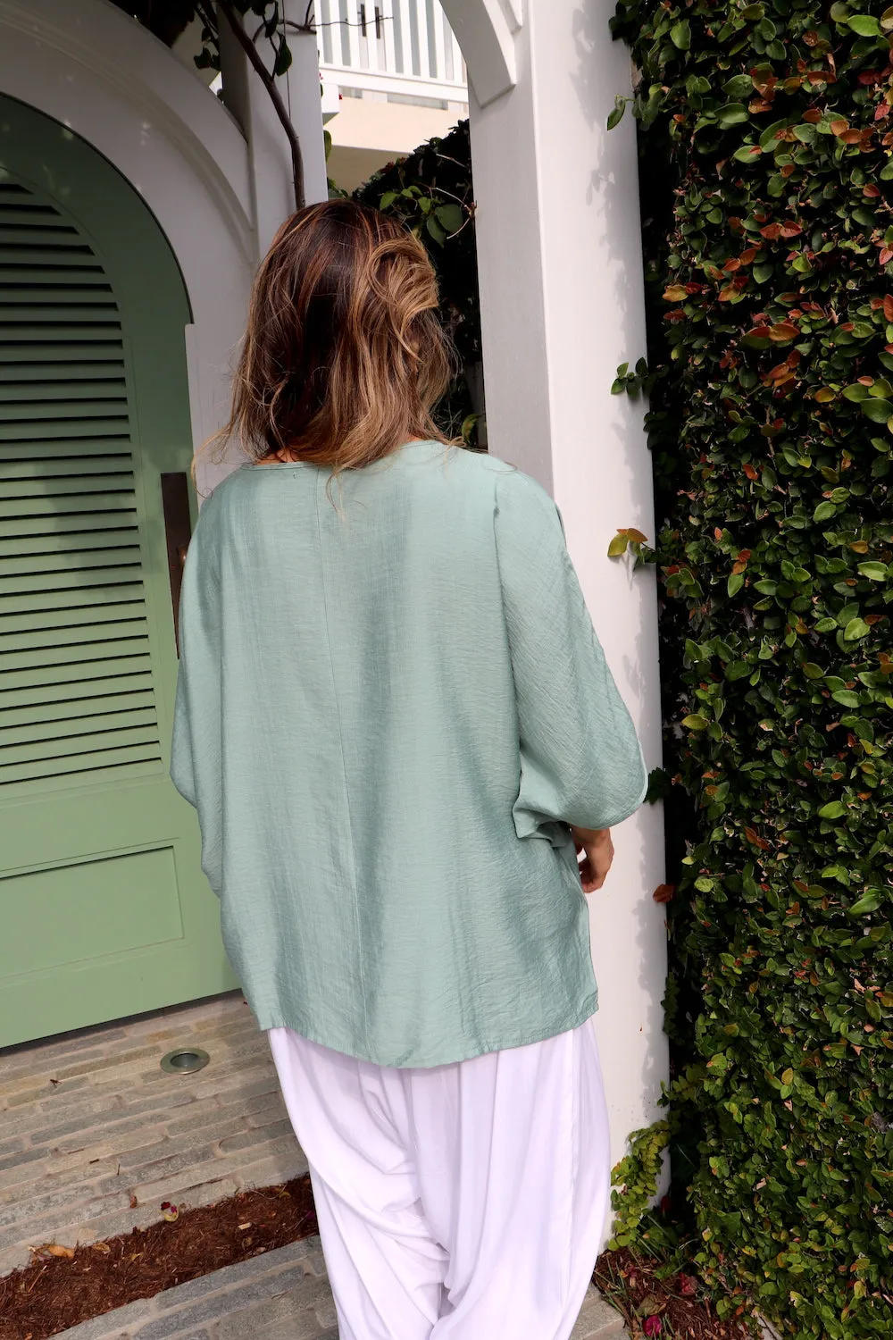 Portabello Top in Sage Green