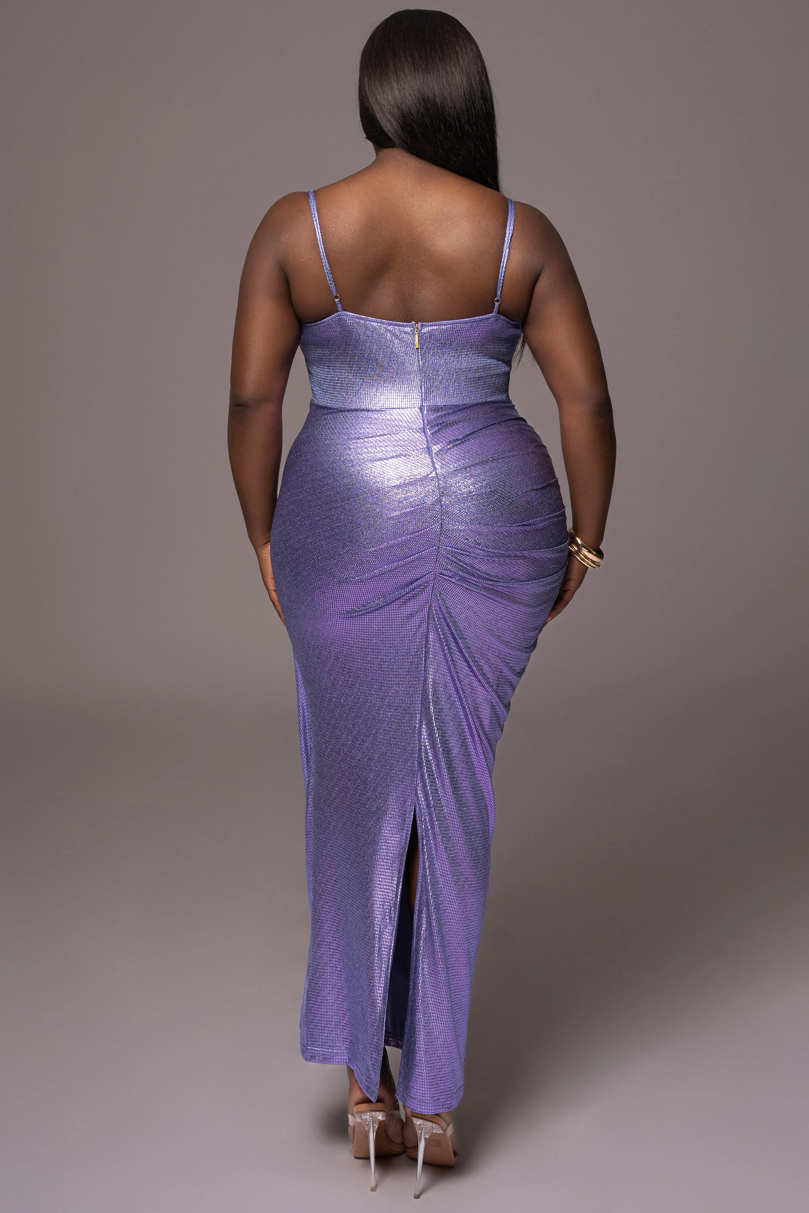 Purple Rubi Cowl Neck Cocktail Dress