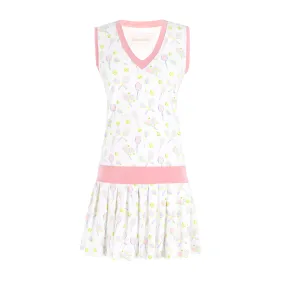Serena Women’s Tennis Dress - Racket Print
