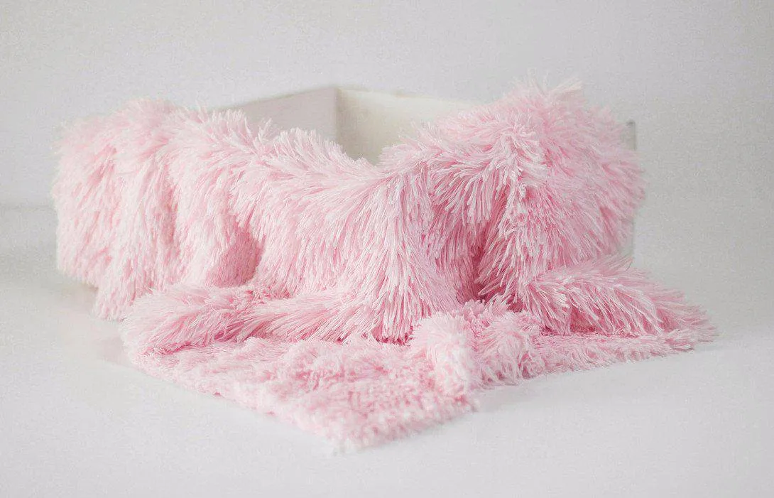 SET Pink Pelagio and Sage Cuddle Faux Fur Photography Props