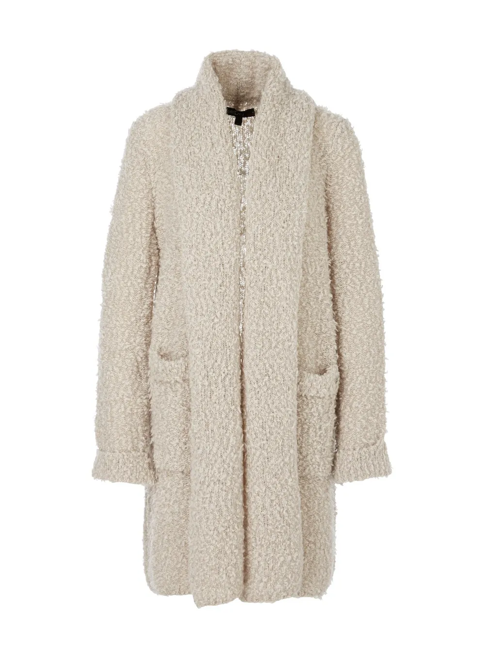 Smoke Bouclé Knit Lurex Cardigan