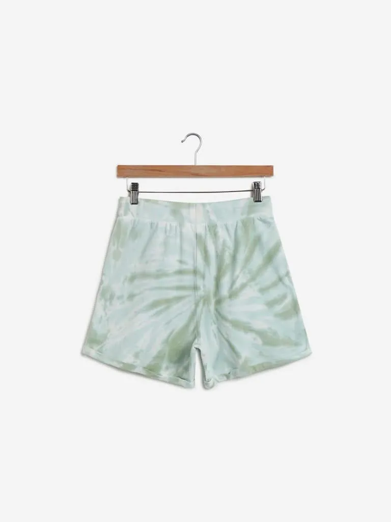Studiofit Sage Tie-Dye Print Alice Shorts
