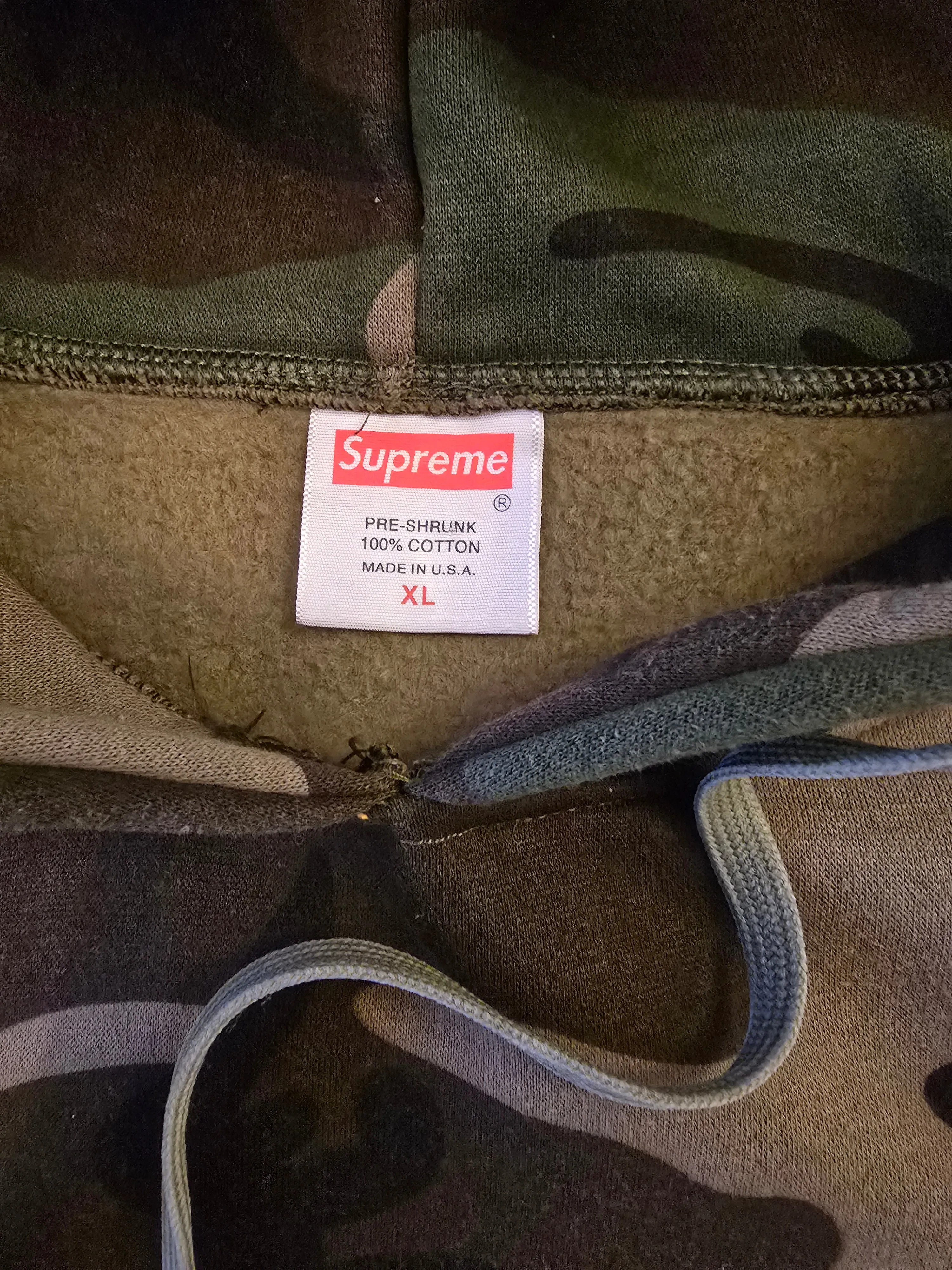 Supreme Style Box Logo Camouflage Men's Hoodie UK XL