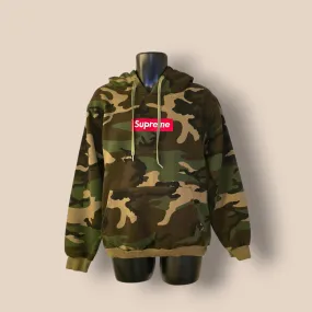 Supreme Style Box Logo Camouflage Men's Hoodie UK XL