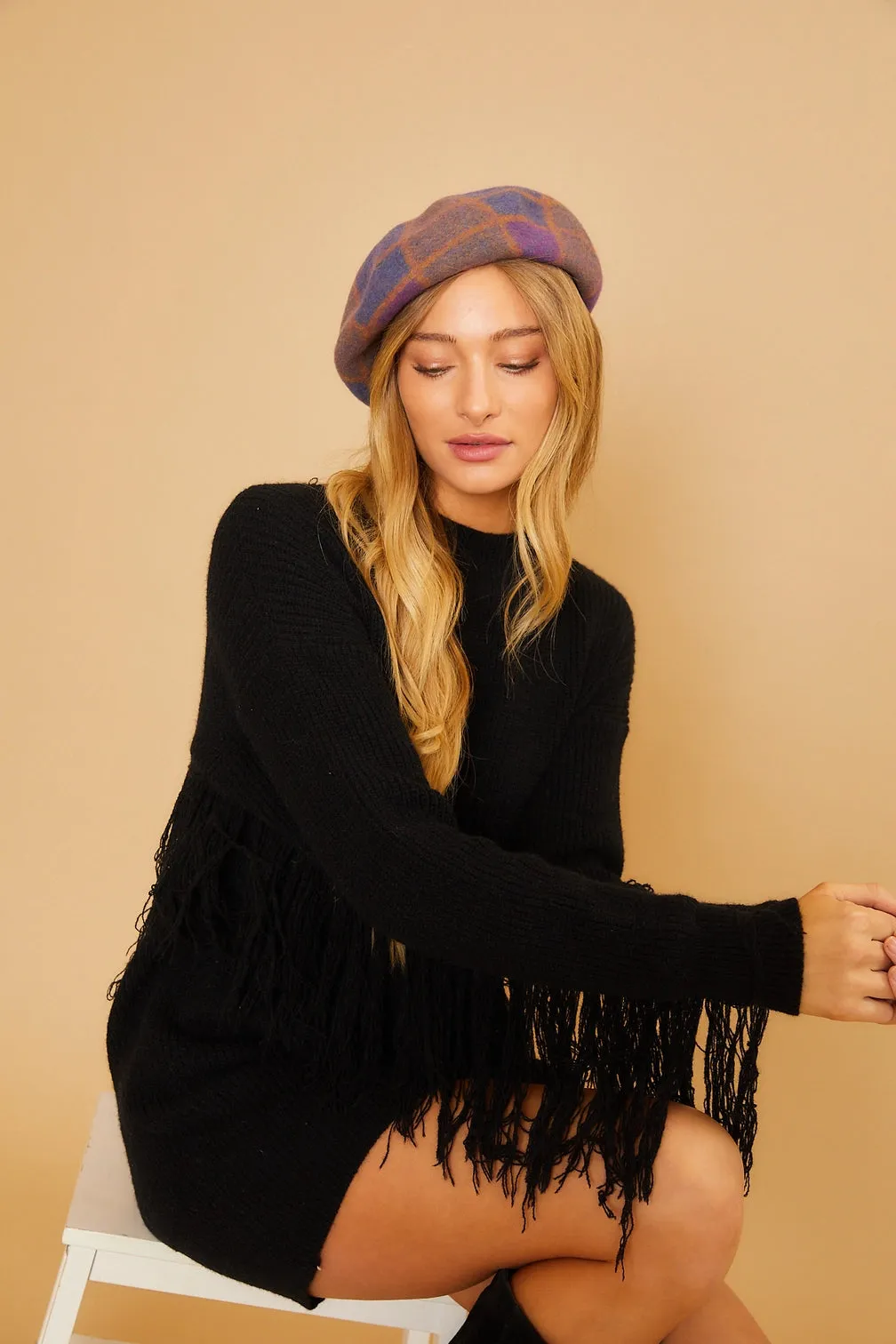 Sweater Dress With Fringe Detail