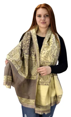 Thick 4 Ply Blanket Scarf Reversible Paisley Pashmina Thick Scarf Wrap Shawl Maroon