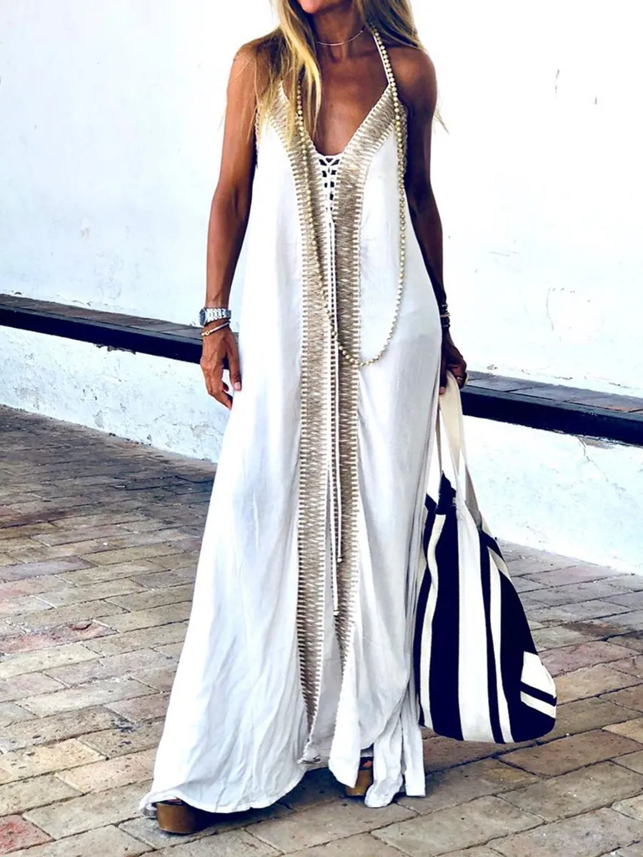 V-Neck Camisole Dress