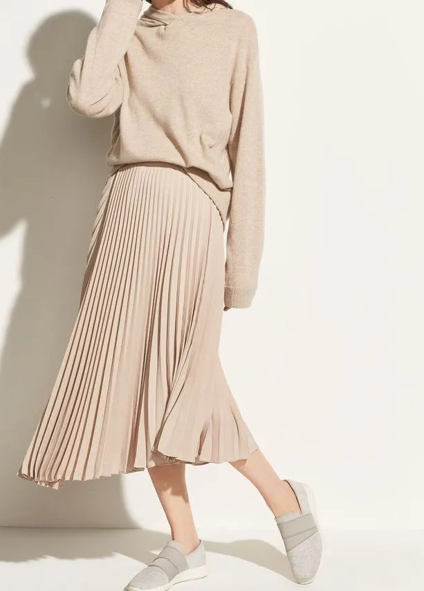 Vince - Drape Pleated Skirt Stoneware