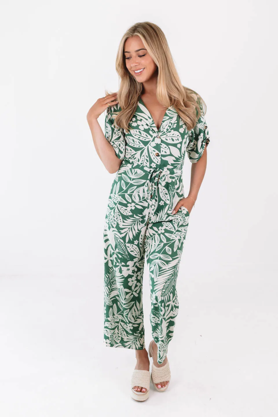 Welcome To The Jungle Jumpsuit - Green