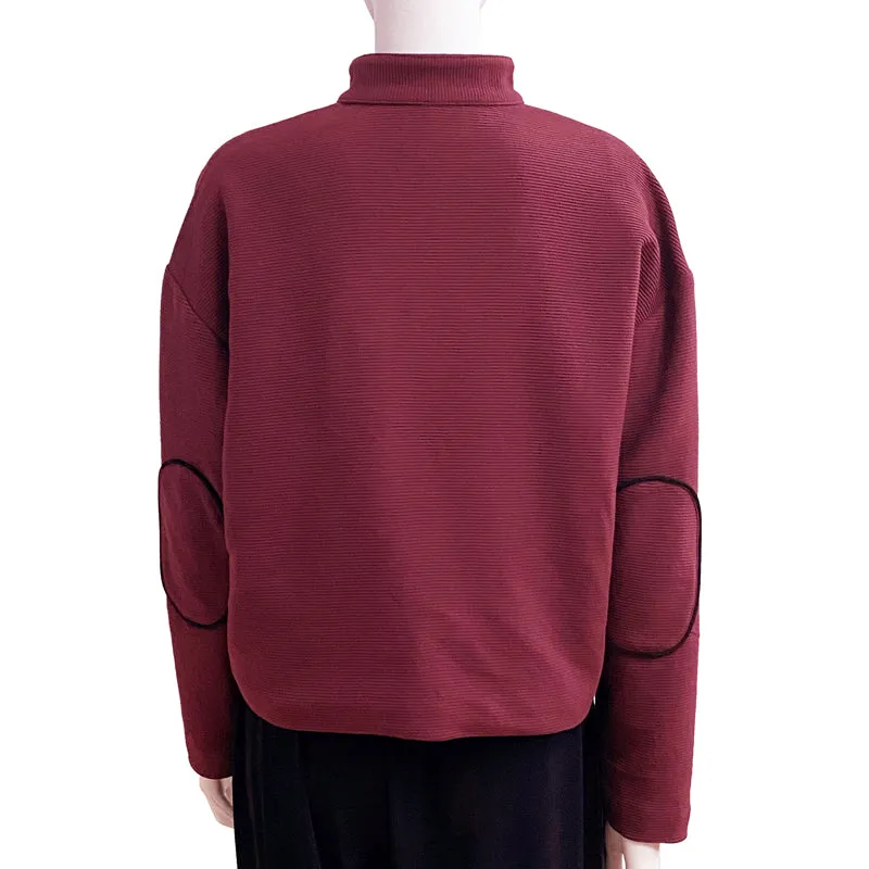 Women's Cropped Jacket With Round Pockets