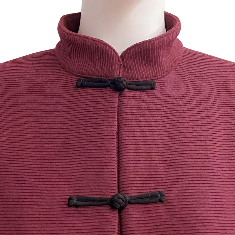 Women's Cropped Jacket With Round Pockets