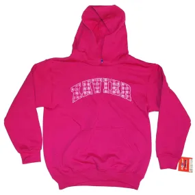 Xavier Musketeers Champion YOUTH Girl's Pink Long Sleeve Hoodie Sweatshirt (M)