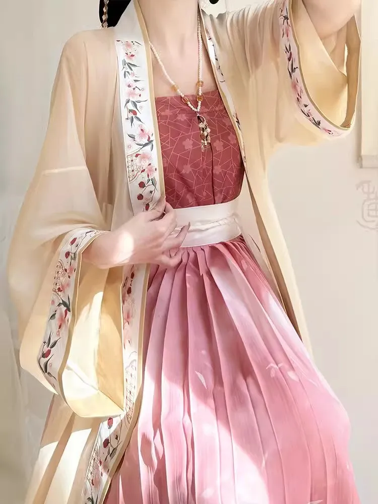 Xiaoxiaomuyu Song Dynasty Qiyao Spring and Summer Pleated Skirt Set