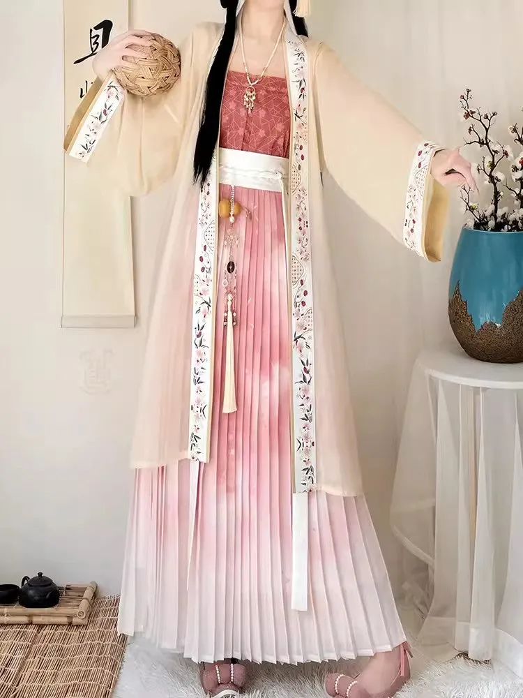 Xiaoxiaomuyu Song Dynasty Qiyao Spring and Summer Pleated Skirt Set
